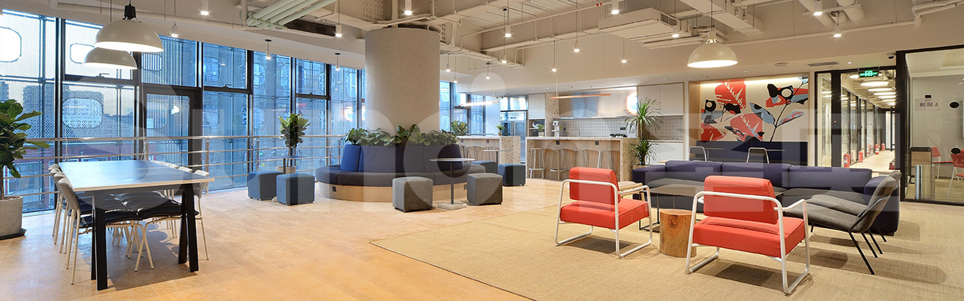 圣奧辦公家具為WeWork設計多元化休閑空間實拍圖