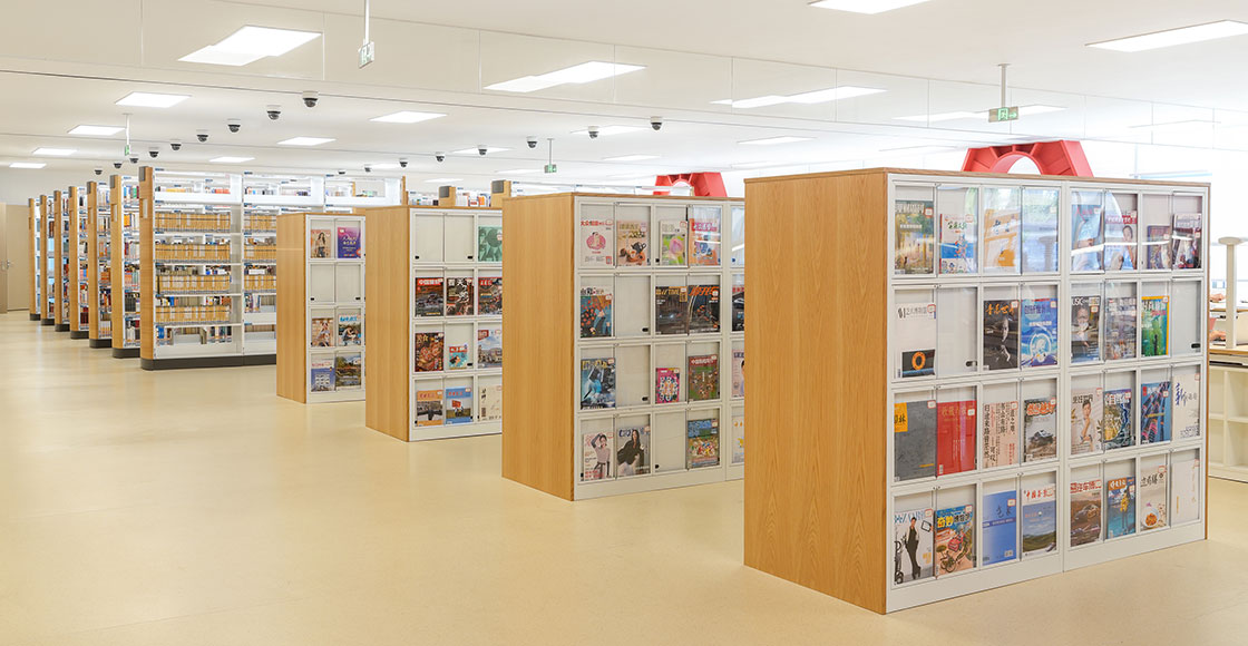 圣奧辦公家具為溫嶺圖書館設計的定制書柜
