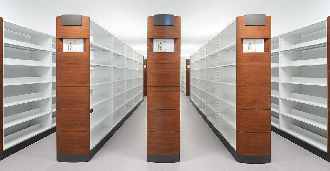 圣奧辦公家具為溫嶺圖書館設計的密集柜